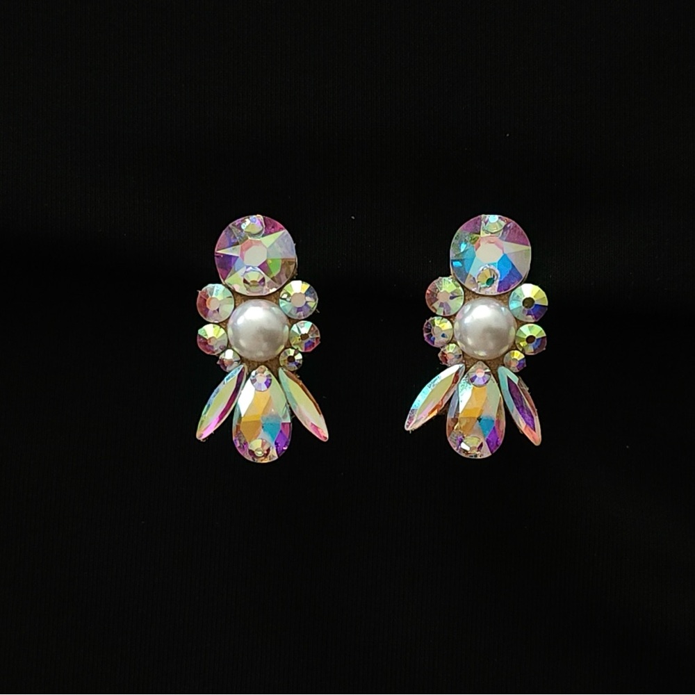 Statement Ballroom Bellydance Crystal AB Earrings : Fairy Lights